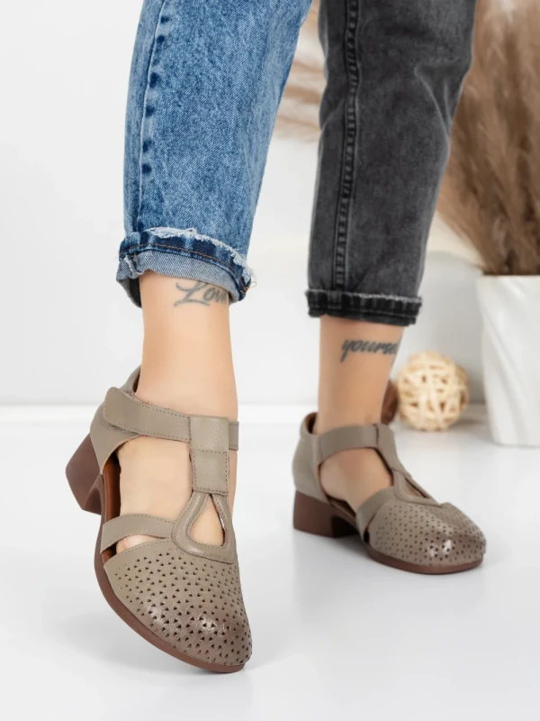 Sandale Dama din piele naturala 1171 GREY | FORMATIONE