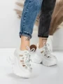 Pantofi Sport Dama cu Platforma 0897-33 WHITE | MEI