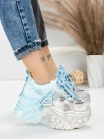 Pantofi Sport Dama cu Platforma 6166-113 BLUE | MEI