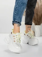 Pantofi Sport Dama cu Platforma 0897-30 YELLOW | MEI