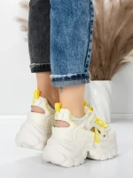 Pantofi Sport Dama cu Platforma 0897-27 YELLOW | MEI