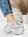 Pantofi Sport Dama cu Platforma 6968-1 SILVER | MEI