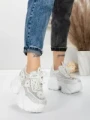 Pantofi Sport Dama cu Platforma 6166-87 WHITE | MEI