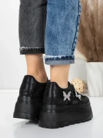 Pantofi Sport Dama cu Platforma 6208-36 BLACK | MEI