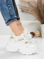Pantofi Sport Dama cu Platforma 0897-8 WHITE | MEI