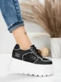 Pantofi Sport Dama cu Platforma 6208-29 BLACK | MEI