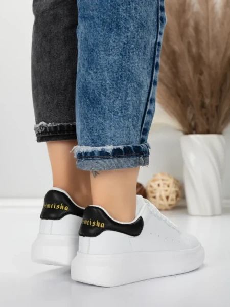 Sneakers Dama BF55 WHITE-BLACK | MEI