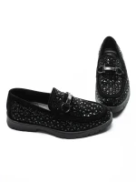 Mocasini Barbati din piele naturala 5NXE78 BLACK | EXCENTRIC SHOES