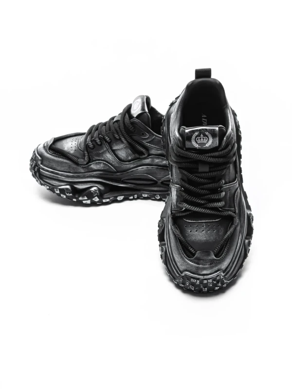 Pantofi Sport Barbati din piele naturala 95932 BLACK | ADVANCER