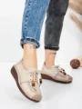 Pantofi Casual Dama din piele naturala 2553 CREAM | FORMATIONE
