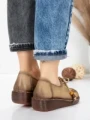 Pantofi Casual Dama din piele naturala 2553 APRICOT | FORMATIONE