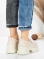 Pantofi Casual Dama din piele naturala 10828 CREAM | FORMATIONE
