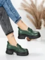 Pantofi Casual Dama din piele naturala 10828 GREEN | FORMATIONE