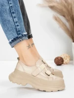 Pantofi Sport Dama din piele naturala 6806 CREAM | ADVANCER