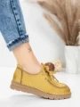 Pantofi Casual Dama din piele naturala 8887 YELLOW | FORMATIONE