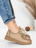 Pantofi Casual Dama din piele naturala 8887 APRICOT | FORMATIONE