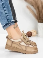Pantofi Casual Dama din piele naturala 886 CREAM | FRANCO GERARDO