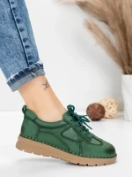 Pantofi Casual Dama din piele naturala 886 GREEN | FRANCO GERARDO