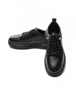 Pantofi Sport Barbati din piele naturala W27017 BLACK | ADVANCER