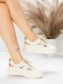Pantofi Sport Dama din piele naturala 70136X CREAM | ADVANCER