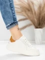 Pantofi Sport Dama din piele naturala FP26309 WHITE-APRICOT | ADVANCER