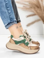 Pantofi Sport Dama din piele naturala 572105 GREEN | FRANCO GERARDO