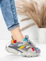 Pantofi Sport Dama din piele naturala HY5782 PURPLE-BLUE | FRANCO GERARDO