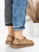 Pantofi Casual Dama din piele naturala 8736 APRICOT | FORMAZIONE