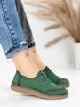 Pantofi Casual Dama din piele naturala 8736 GREEN | FORMAZIONE