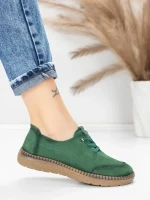 Pantofi Casual Dama din piele naturala 8736 GREEN | FORMAZIONE