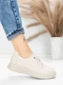 Pantofi Casual Dama din piele naturala 5712567 CREAM | ADVANCER