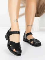 Sandale Dama din piele naturala 9305-90 BLACK | ADVANCER