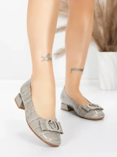 Balerini Dama din piele naturala 2321-90 GREY | ADVANCER