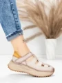 Pantofi Sport Dama din piele naturala KM8882 CREAM | ADVANCER