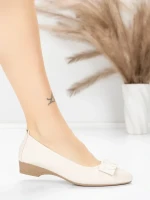 Balerini Dama din piele naturala 518-1 CREAM | ADVANCER