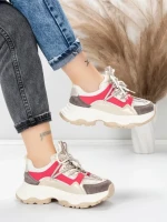 Pantofi Sport Dama din piele naturala 5A617 PINK | ADVANCER