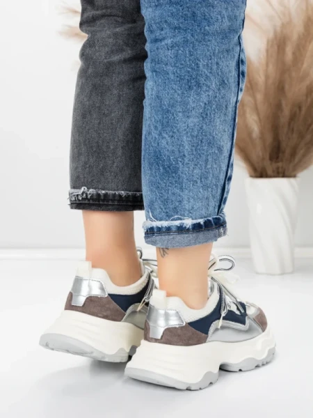 Pantofi Sport Dama din piele naturala 5A617 BLUE | ADVANCER