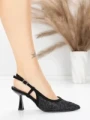 Pantofi Stiletto 5GZ85 BLACK | MEI