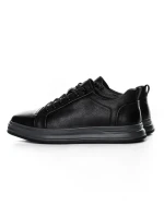 Pantofi Sport Barbati din piele naturala W27019 BLACK | ADVANCER
