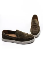 Mocasini Barbati din piele naturala 25859 GREEN | FRANCO GERARDO