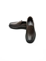 Pantofi Casual Barbati din piele naturala 93701 BROWN | ADVANCER