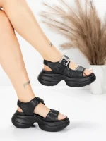 Sandale Dama din piele naturala 6818 BLACK | ADVANCER