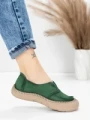 Pantofi Casual Dama din piele naturala KM5165 GREEN | ADVANCER