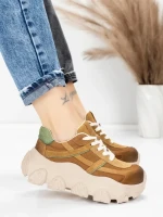 Pantofi Sport Dama din piele naturala 9805 BROWN | FRANCO GERARDO