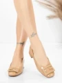 Pantofi cu toc din piele naturala 1011-1062 APRICOT | FORMAZIONE