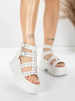 Sandale Dama cu Platforma 56WL31 WHITE | MEI