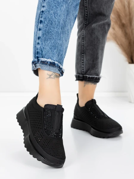 Trampki damskie 5H68 Czarny | Mei