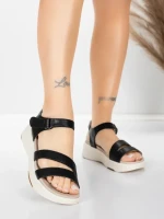 Sandały damskie ze skóry naturalnej 032 Czarny | Advancer