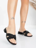 Sandały damskie ze skóry naturalnej 103 Czarny | Advancer