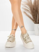 Damskie buty sportowe wykonane ze skóry naturalnej 227802 Brzoskwiniowy | Advancer